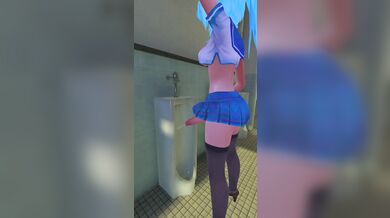 Two-Headed Monster: The Tale of the Horny Futa Wolfgirl and Her Boyfriends Bathroom Adventures