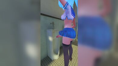 Two-Headed Monster: The Tale of the Horny Futa Wolfgirl and Her Boyfriends Bathroom Adventures