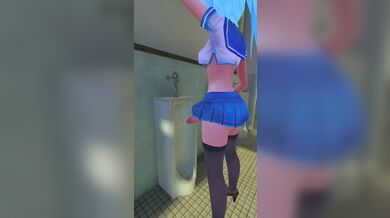 Two-Headed Monster: The Tale of the Horny Futa Wolfgirl and Her Boyfriends Bathroom Adventures