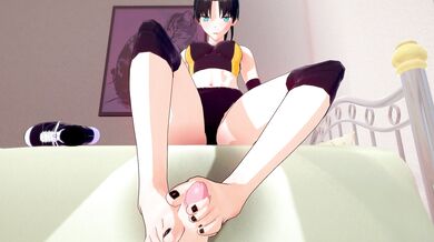 Rin Tohsaka is caught in the middle of a sweaty session with her lover Fate/stay night, while Bazett from the anime series Fate/Apocrypha watches on