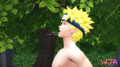 Naruto and Sakura get hot and heavy in the Uzumaki mansion while Naruto uses his Jutsu Shadow Clone technique to multiply their pleasure