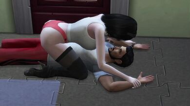 Femdom Bondage Fetish with Hinata, ElasticGirl and a Riding Crop