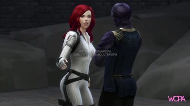The Black Widow and Thanos - An Animated Hentai Parody