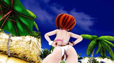 My Little Pony Ray Tracing Sexy Hentai Dreams MMD Model of Uraraka Bass Bass Knight Bikini Strip Animated with Ray Cast Version