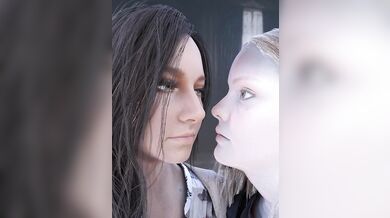 Mom, Dad and sisters are at home and having a fun time together!