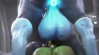 Deepthroat and Anal Fisting with Nut Worship Animation
