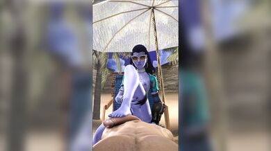 Mrs Widowmaker receives a heavenly foot massage and blueberry pie while her husband is away on business