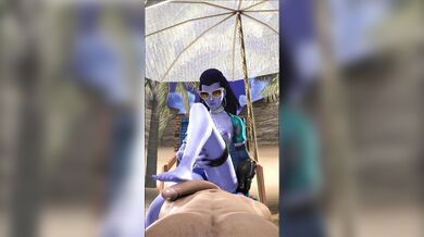 Mrs Widowmaker receives a heavenly foot massage and blueberry pie while her husband is away on business