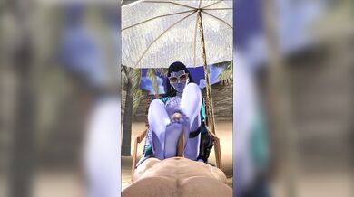 Mrs Widowmaker receives a heavenly foot massage and blueberry pie while her husband is away on business