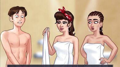 Cumming in the hot summer sun with Martinez and Lopez!