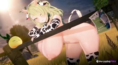 Mooing Mounds of Milk and Love, Big Titty Cow Teases Arcadia, Surrounded by Erotic Sounds