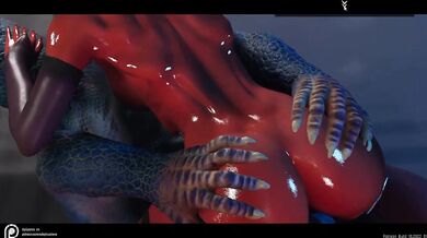 Mighty Lizardman ravages a curvy chick with a big ass, then takes charge as the dominant one