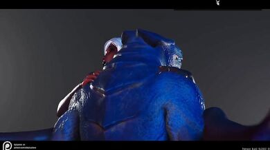 Mighty Lizardman ravages a curvy chick with a big ass, then takes charge as the dominant one