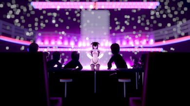 Sexy Dancer Shakes Her Ass on Stage in Virtual Reality MMD Video