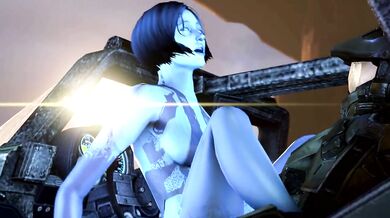 Busty Cortanas Steamy Ride