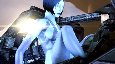 Busty Cortanas Steamy Ride