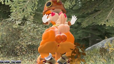 Watch as our sexy jungle explorer, TilverSilver, finds some fun with sticks and trip in this hot hentai porn video!