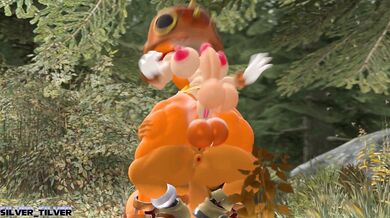 Watch as our sexy jungle explorer, TilverSilver, finds some fun with sticks and trip in this hot hentai porn video!