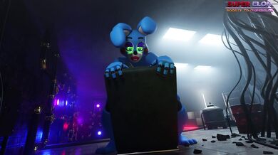 Bonnie takes a ride on a lucky employee in the company bathroom, with a toy thats sure to satisfy her every need