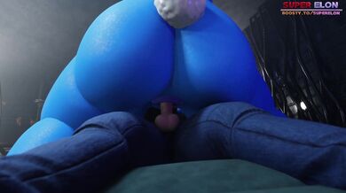 Bonnie takes a ride on a lucky employee in the company bathroom, with a toy thats sure to satisfy her every need