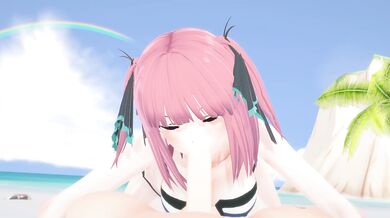 One-on-One Beach Blowjob POV