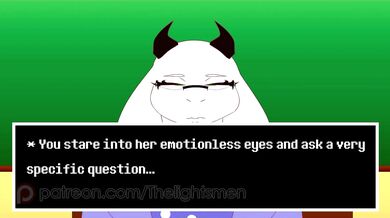 Toriel, the strict teacher, gets hypnotized by her student during detention