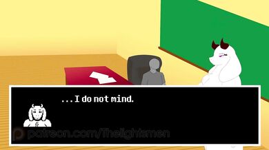 Toriel, the strict teacher, gets hypnotized by her student during detention