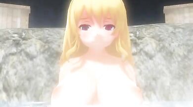 Sexy-girls-soaking-in-steamy-bubbling-hot-tub