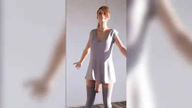 Gina, the Futanari (3D) with morning wood - stretching exercises [Serge3DX]