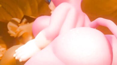 Tit-fucking a sexy anthropomorphic creature with a big cock