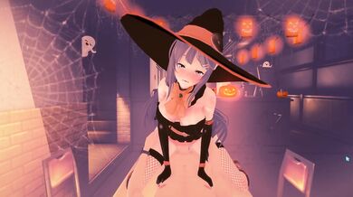Mai, the sexy witch in a seductive Halloween night!