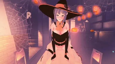 Mai, the sexy witch in a seductive Halloween night!