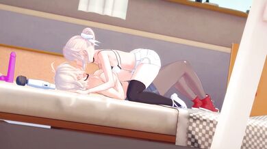 Sapphic Passion Between Two Lovely Ladies