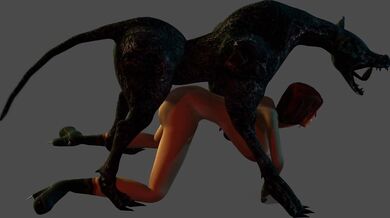 Reignited by a randy reptile: Rayne gets ravished by a ravenous Raptor