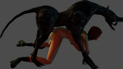 Reignited by a randy reptile: Rayne gets ravished by a ravenous Raptor