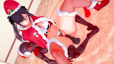 Twas the night before Christmas, and all through the house, not a creature was stirring except for Yumi in her naughty lingerie