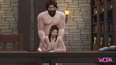 Harry Potters teacher and best friend get fucked by his two favorite students in a threesome orgy