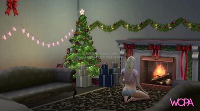 Mrs Claus catches her husband in the act with a naughty elf