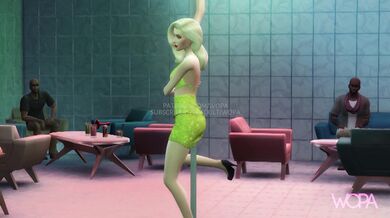 Amber goes to the bar and gets her friends hot and bothered!