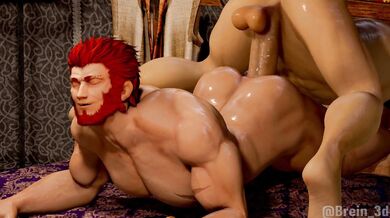 Intoxicated by his own seed, he explodes deep within his lovers tight hole