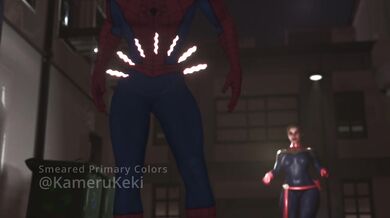 Spidermans Webbed Hentai Adventure with Captain Marvel