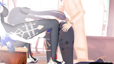 Two-Faced Ganyu and Monas Sultry Sexcapade