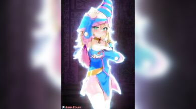 Watch as the dark magician girl takes center stage in a sensual animated dance that will leave you breathless