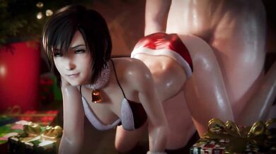 Tifas Secret Fantasy: A White-haired Beauty in a Red Dress