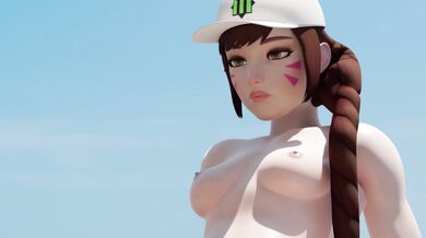 Overwatchs DVa Goes Wild on the Beach with a Nuttycravat!