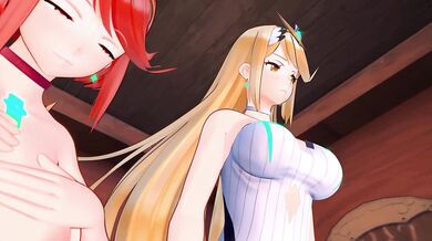 When a sexy elf and a curvy warrior meet on the battlefield, their forbidden love ignites Xenoblade Vibes!