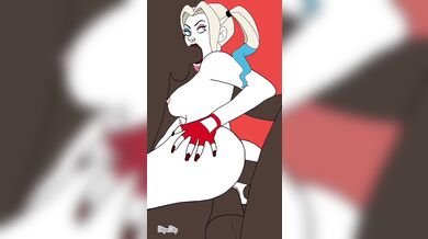 Hentai Porn: Harley Quinn enjoys black sex with a massive cock