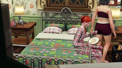 Watch this sexy mature woman have passionate sex with a young man in her old-fashioned bedroom