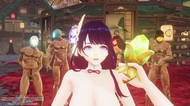 Raiden Shoguns Mortal Body and Goddess Yaes Bullying Game in Genshin Impact