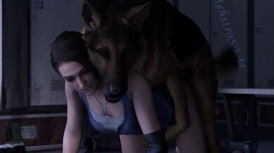 Jill, the sexy dog with a bone-hard cock!